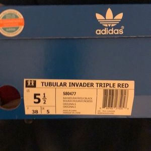 Adidas tubular invader triple red